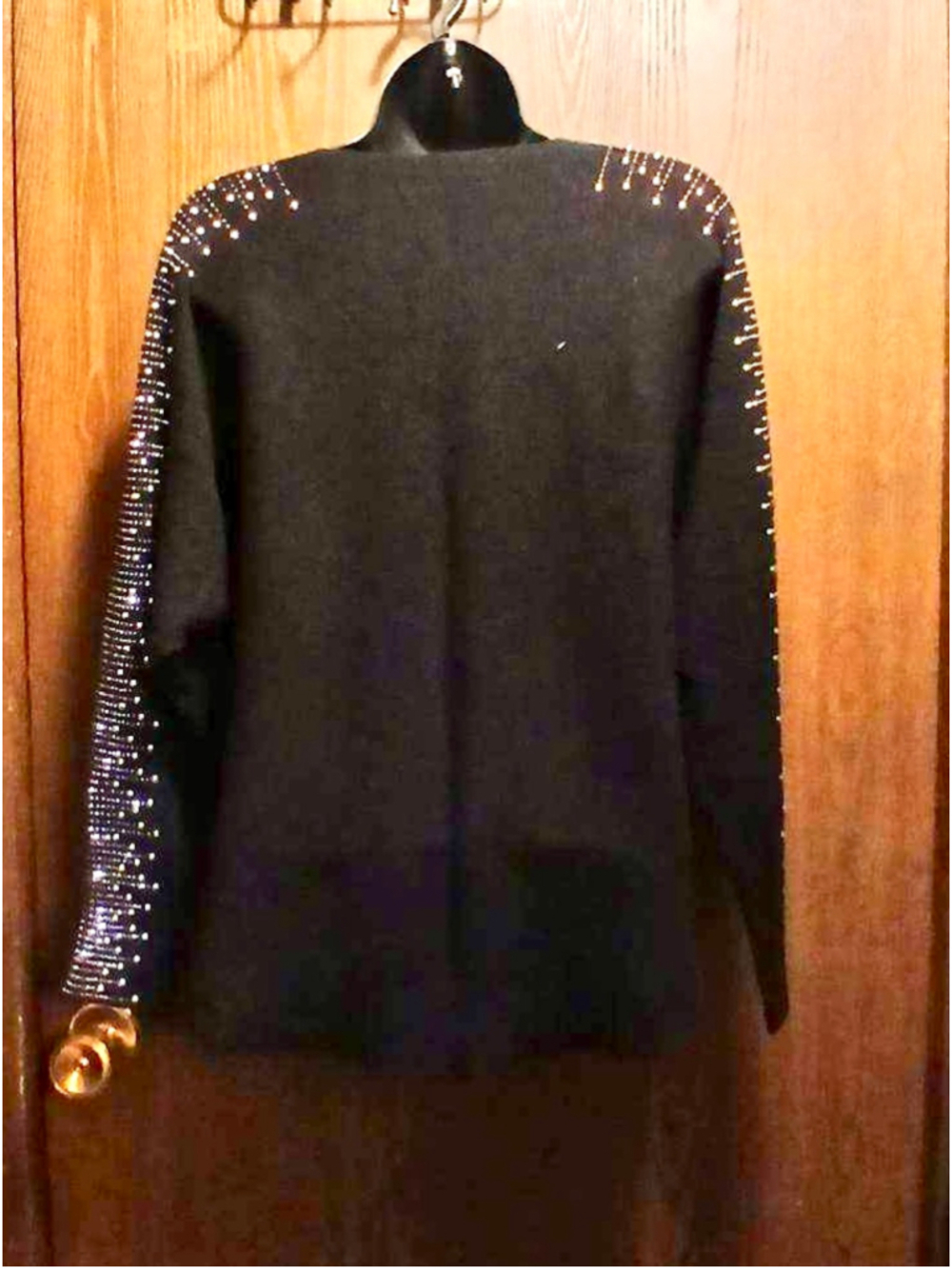 Milano Women's Black Embellished Long Sleeve Sweater - Size XL - INV348 A1 - Picture 8 of 8